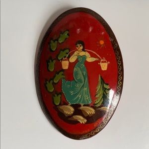 Hand-Painted Russian brooch